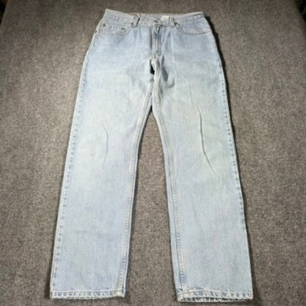 90s Levi's 505 Regular Fit Straight Leg Jeans Mens 34x32 Fits 32x31 Light Wash